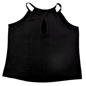 Wandering Dreams Sleeveless Activewear Top Black Drop-Tail Open Back Size Medium